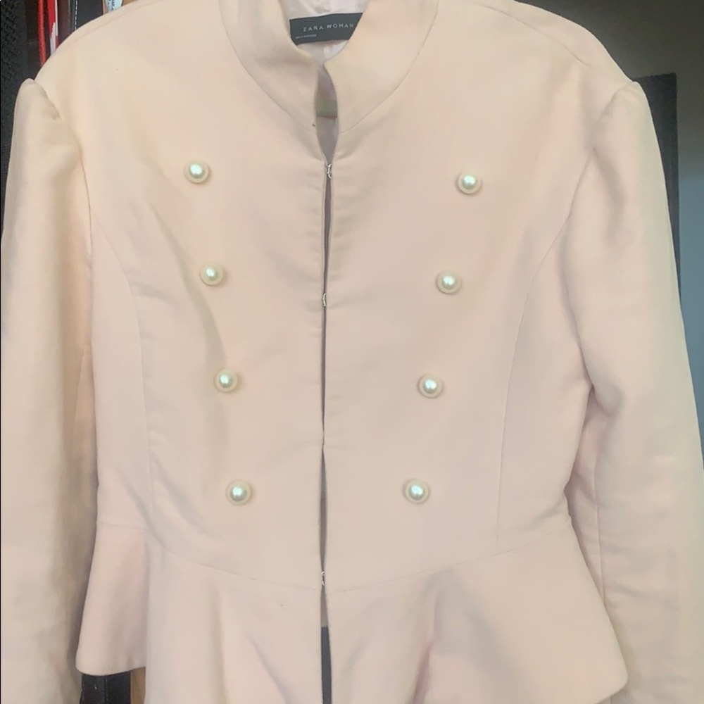 Beautiful blush pink peplum jacket